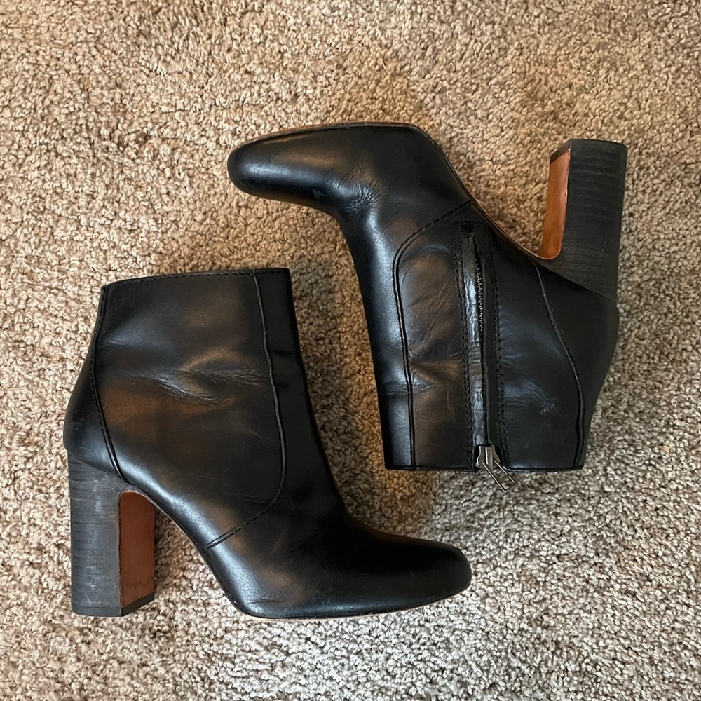 Madewell Black Leather Booties